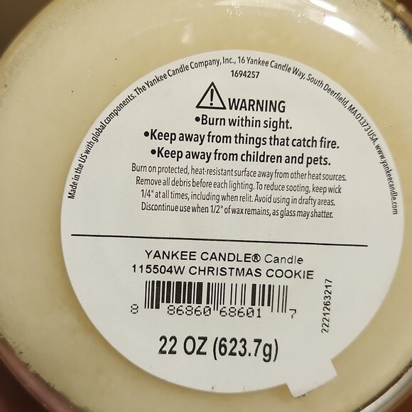Yankee Candle "Christmas Cookie" Large Jar Candle NEW! - Picture 3 of 5